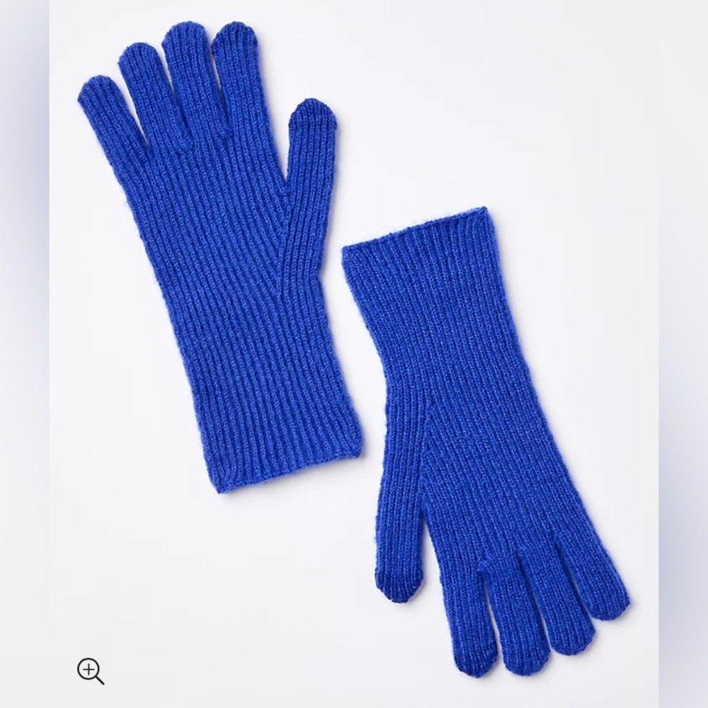 LOFT NWT Winter Ribbed Gloves - Cineraria Blue